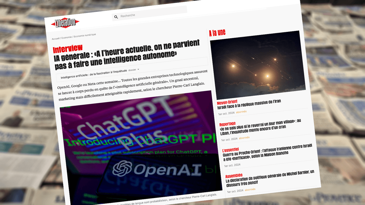 Libération : La quête de l'intelligence artificielle générale