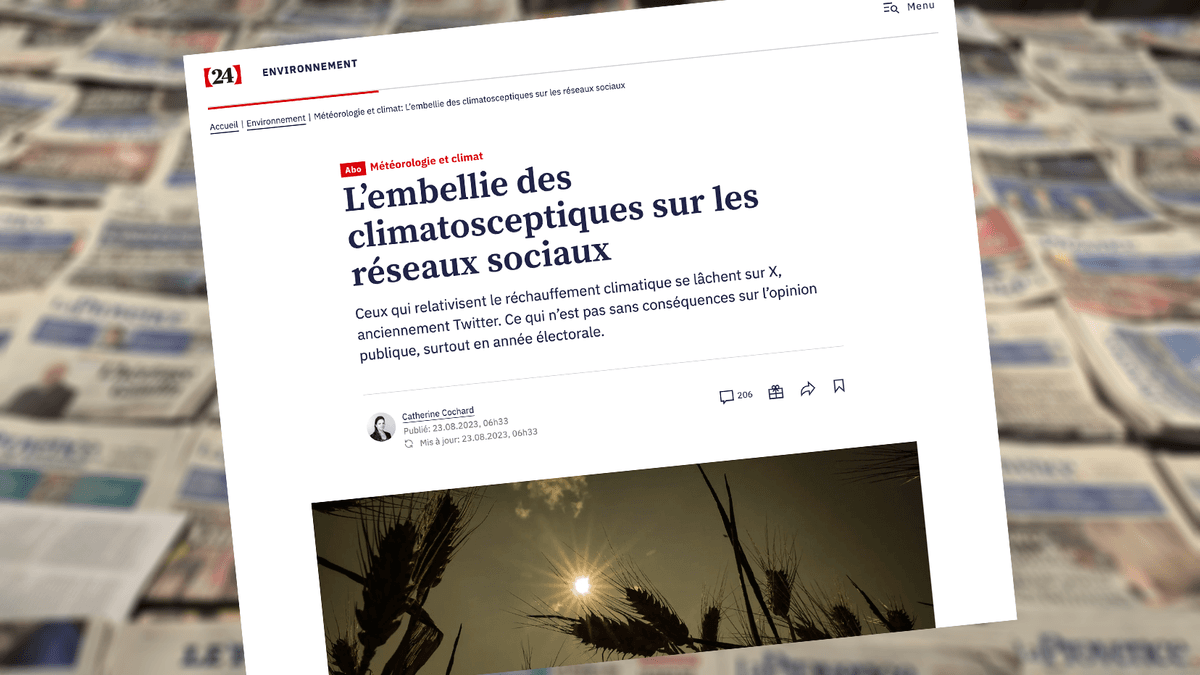 24heures : L’embellie des climatosceptiques sur les réseaux sociaux